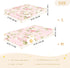 CZXW 52" 28" Pink Flowers Botanical Crib Sheets Fitted x Natural Cotton Soft & Breathable for Baby Crib Mattress