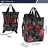 SPRIPORT Backpack Red Peonies Butterflies Diaper Bag for Baby Boys Girls Multifunction Travel Tote with Stroller Straps