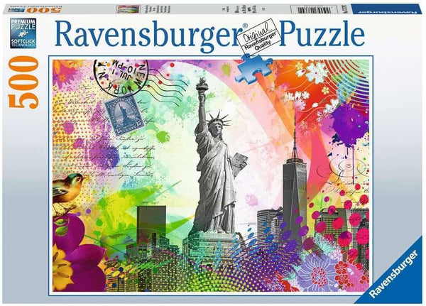 Ravensburger New York City Postcard 500 Piece Jigsaw Puzzle for Adults and Kids Age 10 Years Up