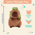 Capybara Stuffed Animals - Soft Kawaii Rodents Plush with Turtle Backpack, 23cm/9.05inch - Best Birthday Gift for Kids