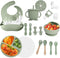 Baby Led Weaning Supplies, 17 Piece BPA-Free Silicone Feeding Set, Eating Essentials