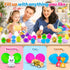 500Pcs 20 RALLYPANDA Empty Plastic Easter Eggs Bulk, Include Golden Eggs, Fillable Easter Eggs for Easter Hunt, Basket
