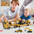 Set Bulldozer 3-7 Alloy Die-Cast Construction Vehicles Toys w/Semi Truck, Excavator & - Real Lights & Sounds, Movable