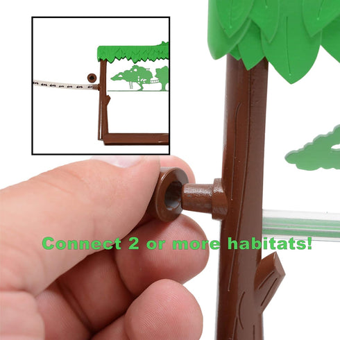 Nature Bound Toys Ant Treehouse Habitat Kit with Sand, Connector Tube, Feeding Stick & Insect Instructions