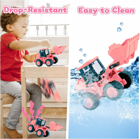 vusum 1 2-4,Dump Set, 1 2 3 Toddler Toys for Year Old Girl Gifts,Kids Toys for Age Truck Cement Mixer Excavator Toy