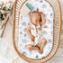 3 Pack Set Stretchy Bassinet Sheets - Universal Fit for Rectangle, Round, Oval, Hourglass Cradles & Moses Baskets