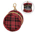 YETTASBIN Buffalo Plaid Portable Pacifier Holder Case with Metal Hook Buckle & Zipper for Diaper Bag and Stroller