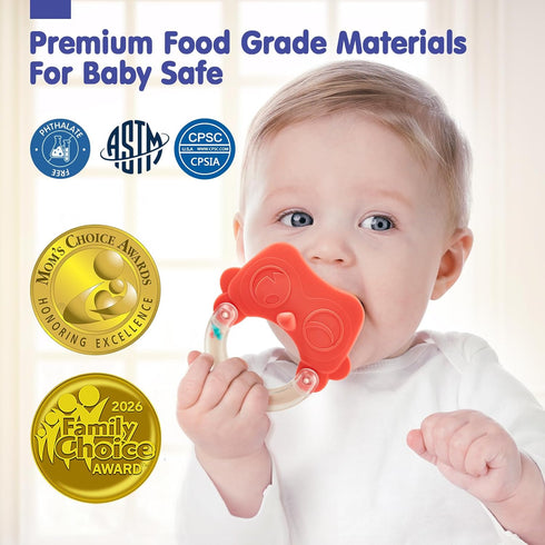 hahaland 0-6 3-6 6-12 6 5 4 3 Baby Toys Months - Baby Rattles Teething Toys Months, Newborn Infant Toys Months, Teether