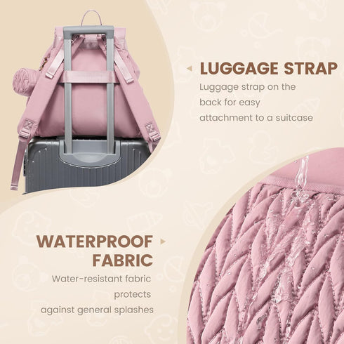 Backpack, Backpack LOVEVOOK Diaper Bag Small Baby Bag, Cute Baby Diaper Bag, Stylish Water-Resistant Travel Baby Bag