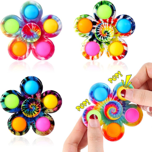 Fidget Spinner Bulk 4 Pack, Sensory Fidget Toys for Kids Adults, Anxiety Stress Relief, Birthday Party Favors Goodie