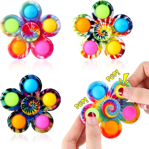 Fidget Spinner Bulk 4 Pack, Sensory Fidget Toys for Kids Adults, Anxiety Stress Relief, Birthday Party Favors Goodie