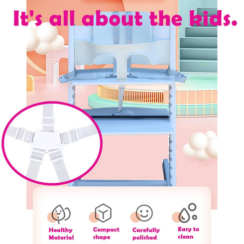 Adjustable 5 Point Harness Seat Belt Safety Strap for High Chair, Baby Safe Harness for Stroller, Pushchair, Pram