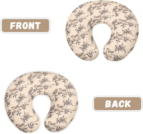 Daulesho Sparrow Nursing Pillow Case for Newborn, Cute Bird Breast Feeding Pillow Support Lounger Cover, Washable