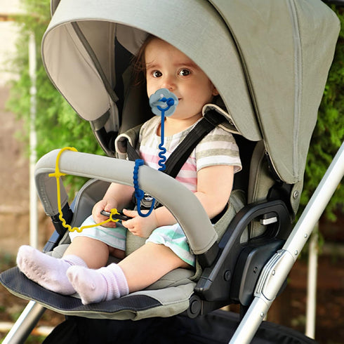 Toy Straps for Baby, 3 Pack Adjustable Silicone Straps for Sippy Cups, High Chairs, Cribs, Car Seats