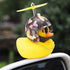 wonuu Cute Yellow Rubber Duck Car Dashboard Ornaments with Propeller (Love)