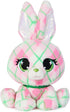 P.Lushes Pets Kennedy Karrats Designer Fashion Plush Toy - Collectible Bunny Stuffed Animal, Pink and Green, 6”