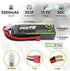 OVONIC 3S 50C 3000mAh 11.1V Boat(2 Packs) Lipo Battery Lipo Battery with Dean-Style T Connector for RC Airplane