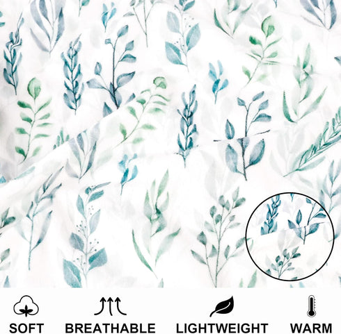 Baby Blanket Green Leaf, Soft Warm Baby Blanket for Girl and Boy, Toddler Baby Newborn Plush Dot Security Blanket for Nursery Stroller Infant Crib Blanket Unisex (40×30 in) by DILIMI