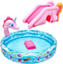 BANZAI Spray 'N Splash Unicorn Pool, Inflatable Outdoor Backyard Water Slide, 78 in Length