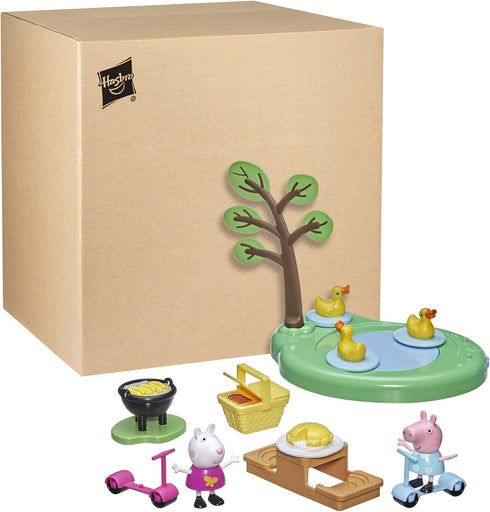 Peppa Pig Peppa's Adventures Picnic Playset - Preschool Toy with 2 Figures and 8 Accessories for Ages 3+
