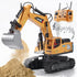ViRockSign Remote Control Excavator Toys for Boys,16 Channel RC Excavator Construction Toys