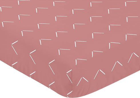 Sweet Jojo Designs Mauve Pink Boho Arrow Girl Baby Fitted Crib Sheet Infant Newborn Nursery Toddler Bed Room Standard