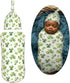 Sets Watercolor Shamrock Newborn Swaddle Blankets Hat Soft Baby Receiving Blanket Swaddle Sack for Baby Shower Infant