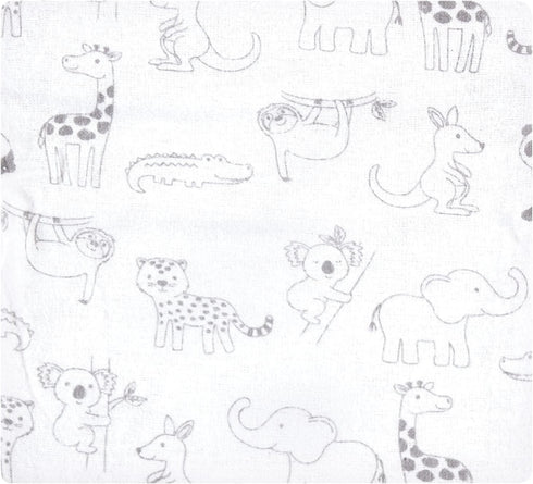 (Pack 2) Hudson Baby Unisex Baby Cotton Flannel Receiving Blankets Bundle, Zoo Animals, One Size