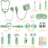 3 4 5 30-Piece Liberry Doctor Kit for Toddlers Years Old, Kid Doctor Toy with Stethoscope, Costume, Green Medical