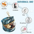 YETTASBIN Dolphin Portable Pacifier Holder Case with Metal Hook Buckle & Zipper for Diaper Bag and Stroller, Versatile