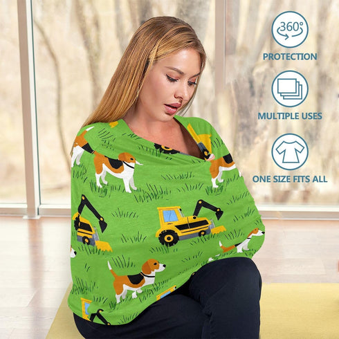 Stretchy Baby Car Seat Canopy Cover - Versatile Nursing & Breastfeeding Cover for Boys & Girls