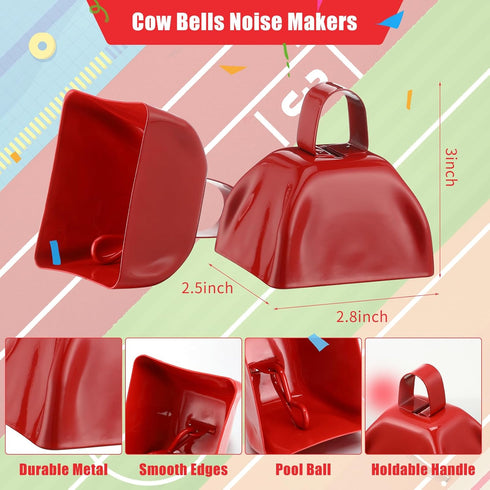 24 24" Jenaai Pcs Cheer Team Gifts Bulk Collapsible Stadium Horn Hand Clappers Metal Cowbells Team Cheering Spirit