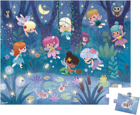 Janod 36 Piece Fairies and Water Lilies Jigsaw Puzzle - Ages 4+ - J02664