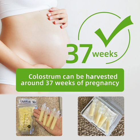 haakaa 2pcs Colostrum Collector Syringes for Breastfeeding Moms, 0.1oz/4ml Breastmilk Collector to Store and Feed