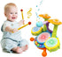 Set Drum for Toddlers, Kids Musical Instruments, Toys for Boy Birthday Gifts, Electric Drum Kit for Babies Boy Girl