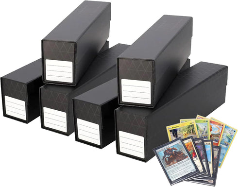 BCW QuickFold Card Boxes for Sleeved Cards, 6 Pack, Magnetic Closure Storage Box for 500 to 1200 Cards