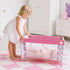 18 Inch 3+ Reborn Baby Dolls Crib, Babys Doll Bed for Baby Dolls, Removable Babys Doll Playpen Toy Crib, Reborn Baby