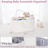 13.5L 15.3"x9.8"x7" Baby Diaper Caddy Organizer, Cotton Rope Diaper Basket, Changing Table Storage Caddy With Removable