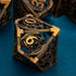 ARUOHHA DND Metal Dice Set, 7PCS Ancient Gold Polyhedral Dice with Gift Box for Dungeons and Dragons RPG