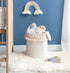 Closet 15.7"x19.6" Mkono Macrame Decorative Cotton Rope Basket Boho Nursery Decor Small Cute Woven Tassel Storage Bins