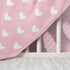 30 40 Inches Heart Minky Baby Blanket x for Girls, Soft Plush Receiving Blanket with Dotted Back, Gift for Toddler