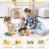 6-12-18 1-2-3 VoMii Baby Toys Months, Montessori Toys for Babies Newborn Teether Sorting Stacking Blocks Spinner Toy