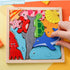 LovesTown 12PCS Wooden Stacking Puzzles, Educational Sea Animal Chunky Jigsaw Puzzles for Kids
