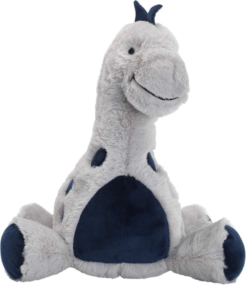 Lambs & Ivy Baby Dino Blue/Gray Plush Dinosaur Stuffed Animal Toy Plushie- Spike