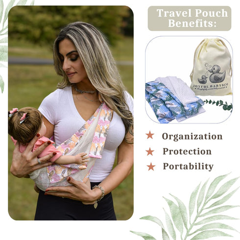JOYFUL.BABY&CO 25-60 lbs Baby to Toddler Sling Carrier, Toddler Carrier Baby Travel Essential, Adjustable Mesh Sling