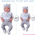6 17-22 Inch BABESIDE Pcs Reborn Baby Doll Clothes for Babydolls, Dinosaurs Pattern Lifelike Reborn Baby Doll