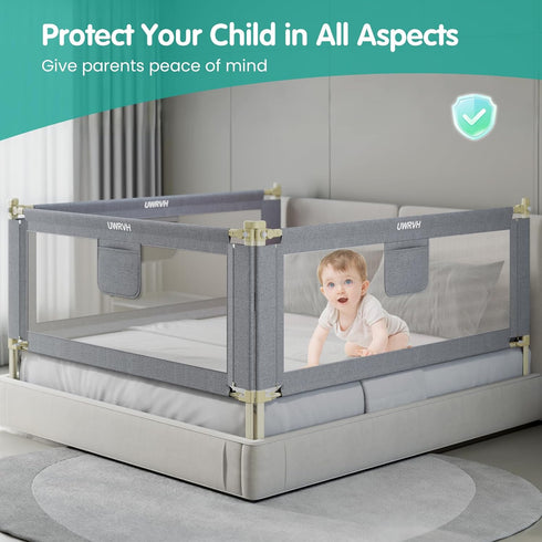 UWRVH 1 59Inch) Bed Rails for ToddlersToddler Bed RailsBed Rail for Baby - Adjustable Height Bed Guard with Child