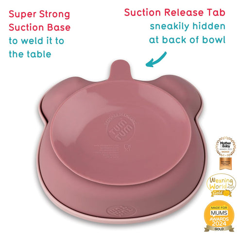 6 Set, TUM TUM Suction Bowl for Baby, Toddler Bowl with Lid & Spoon, for Babies & Toddlers Months+, BPA Free Silicone