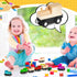 30 Halloscume Pcs Unfinished DIY Wooden Trains Magnetic Unpainted Wooden Train Cars Toys for Railway Paint Project