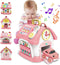 Montessori Toys for 1+ Year Old Girl, 8-in-1 Toddler Toys with Sound, Lights, Music, Clock, Telephone, Car